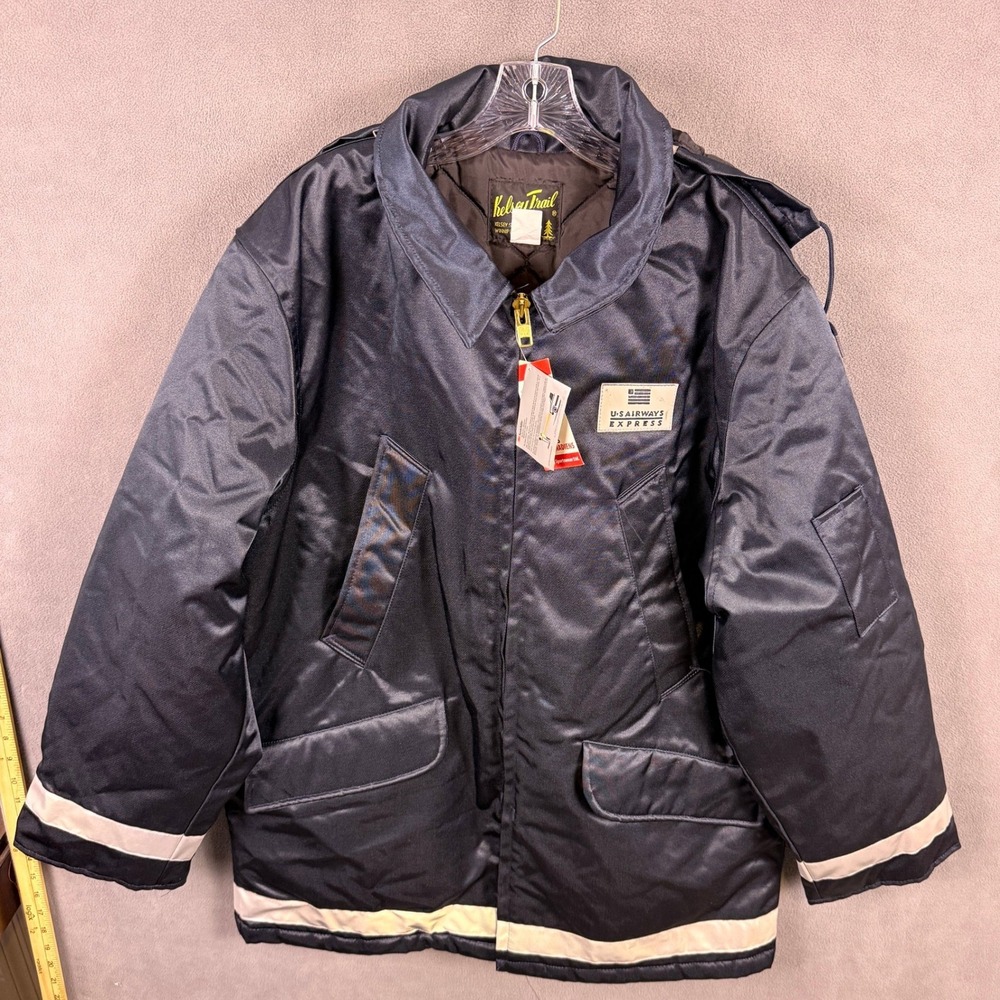 NWT VTG US Airways Express Crew Jacket L Navy Kelsey Trail Bomber Canada Made